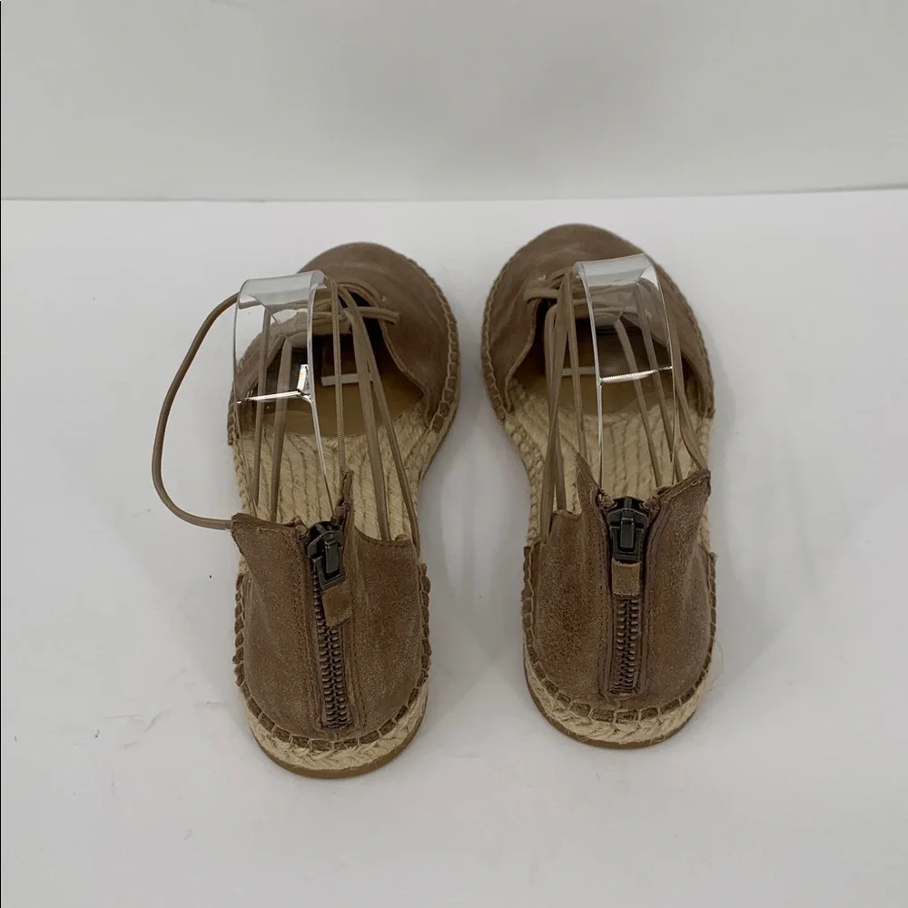 Eileen Fisher Lace-up Espadrille Shoe bronze strappy metallic flat new 8.5